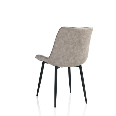 Set of 4 CHARLOTTE chairs in melange dove grey