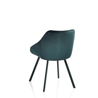 Set of 2 petrol green MONZA chairs