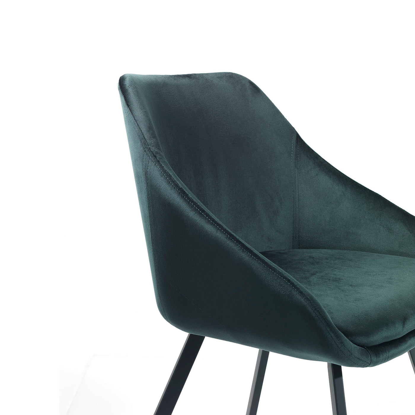 Set of 2 petrol green MONZA chairs