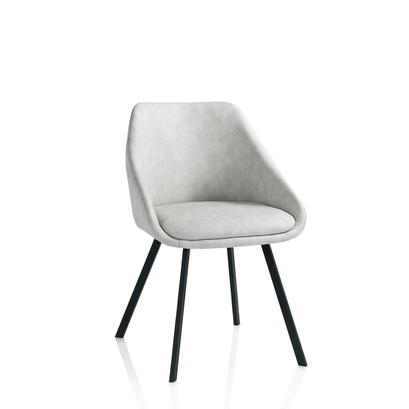 Set of 2 melange gray MONZA chairs