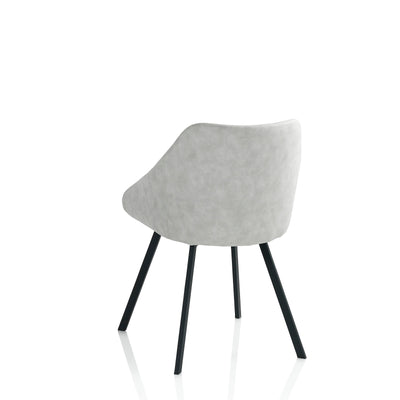 Set of 2 melange gray MONZA chairs