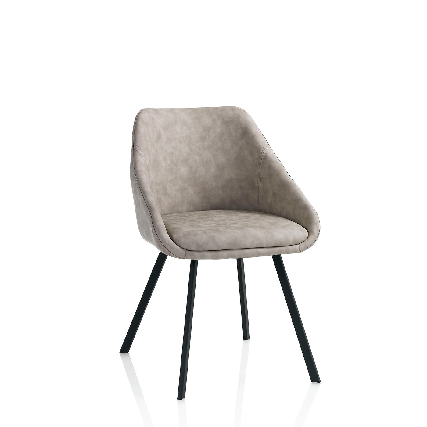 Set of 2 MONZA chairs in dove gray melange