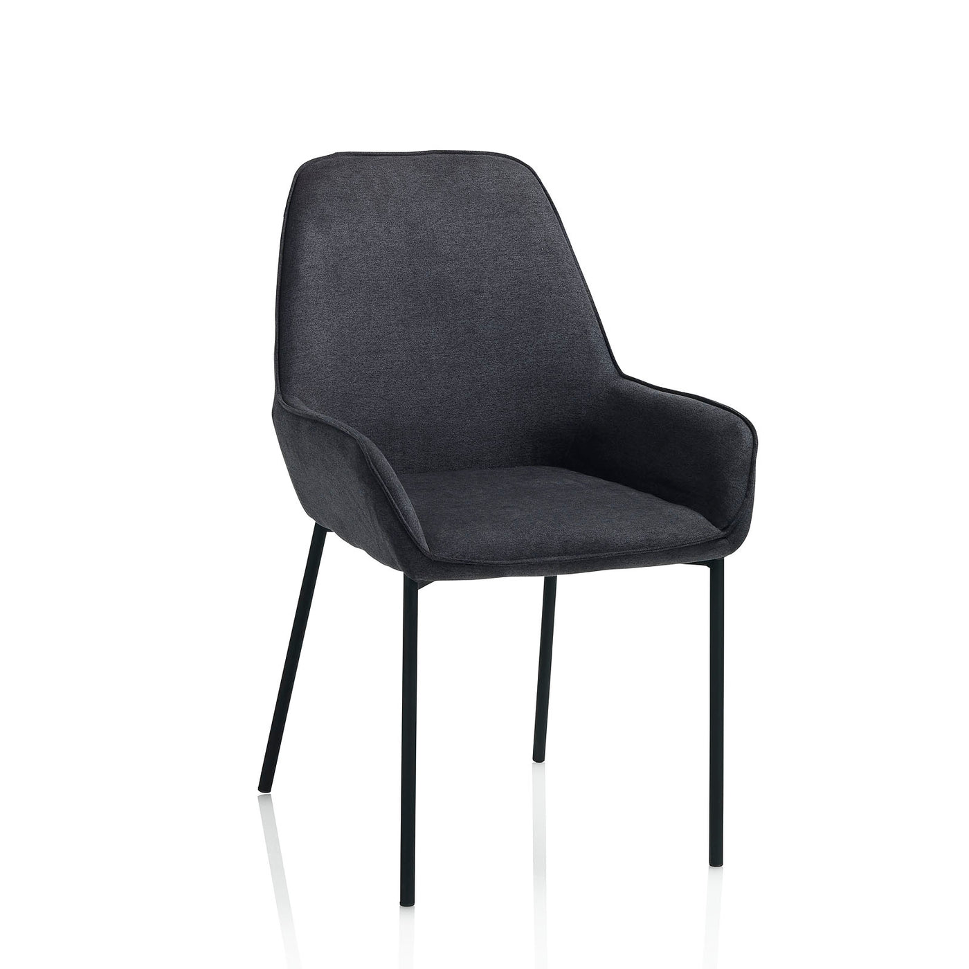 Set of 4 dark gray MONTGOMERY chairs