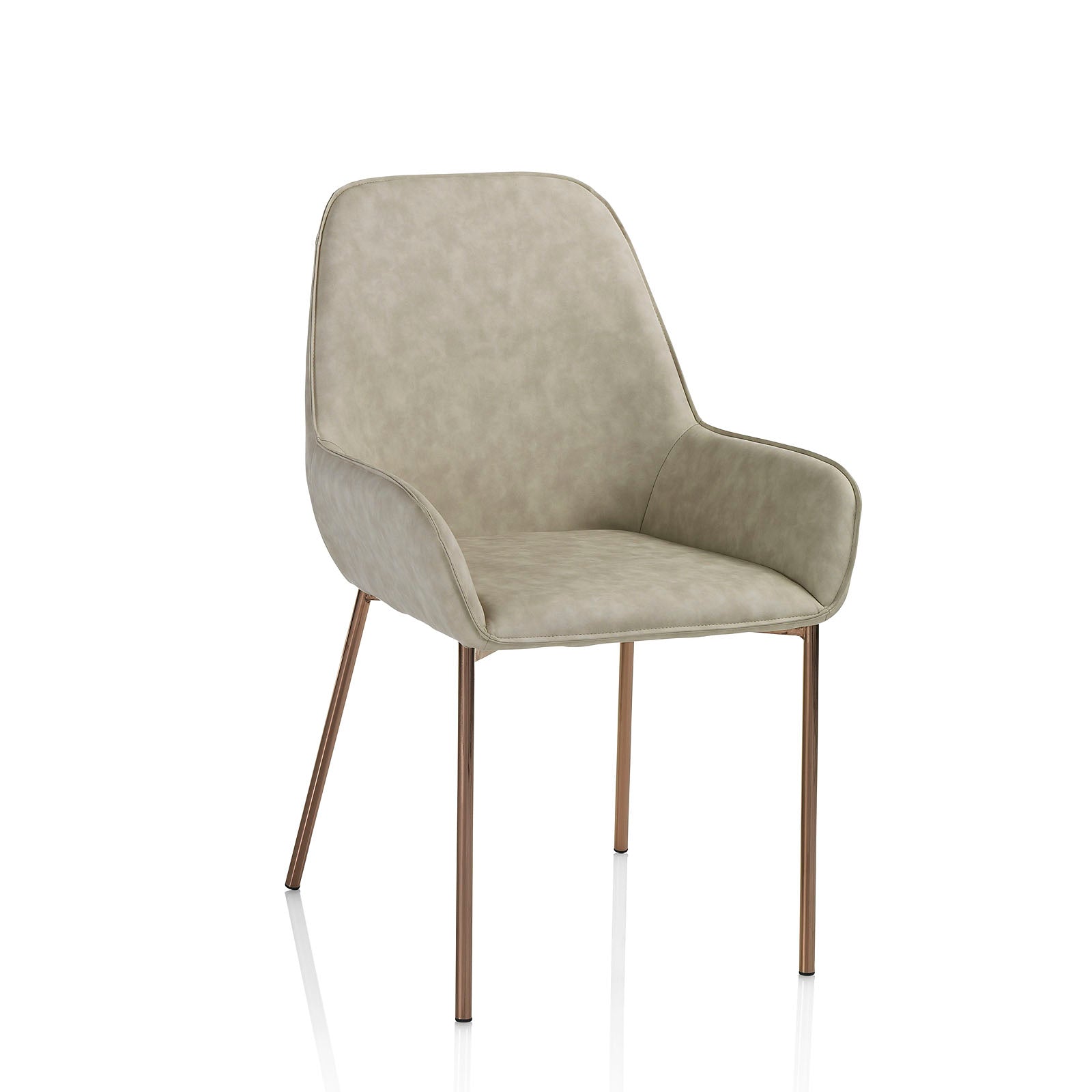 Set aus 4 MONTGOMERY-Stühlen in Beige-Melange