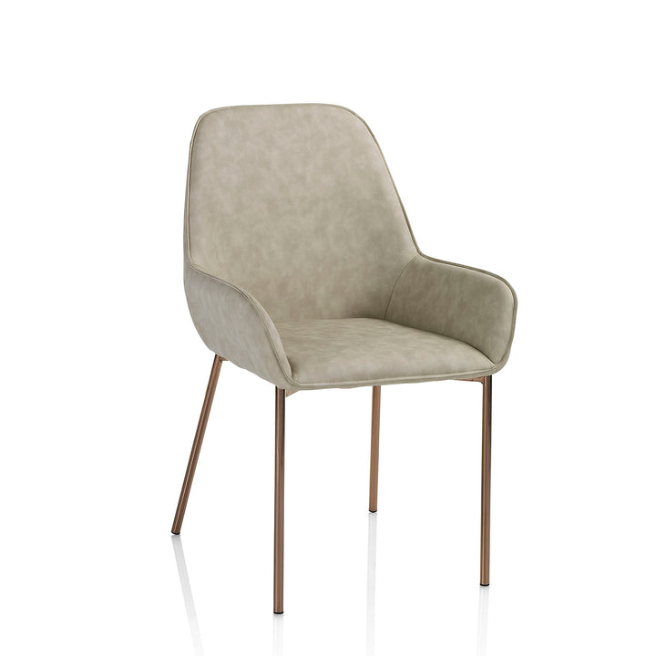 Set aus 4 MONTGOMERY-Stühlen in Beige-Melange