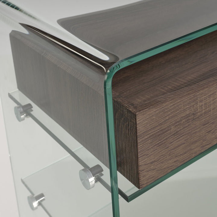 Console w/drawer YANGON walnut