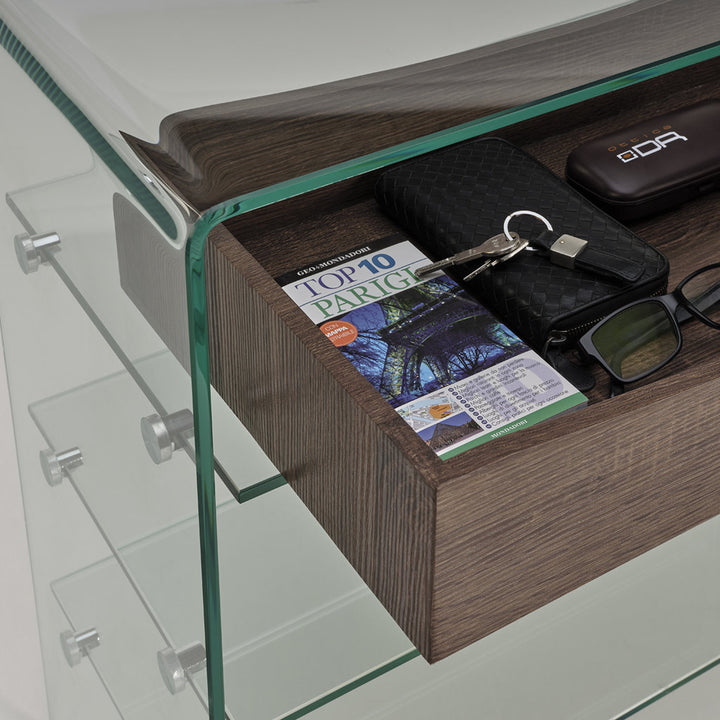 Console w/drawer YANGON walnut