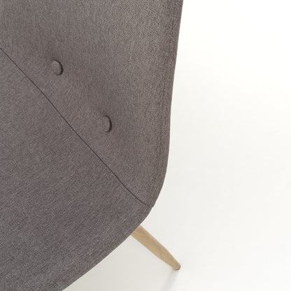 Set of 4 DAMASCO light gray chairs