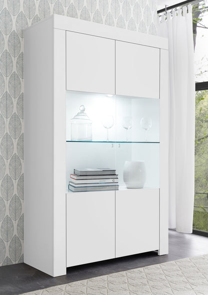 Weißes PANAMA Sideboard/Vitrine