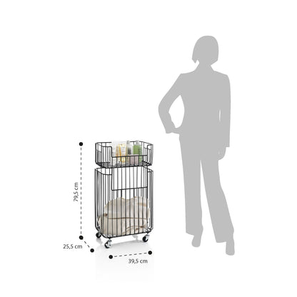 NOA stackable laundry basket black