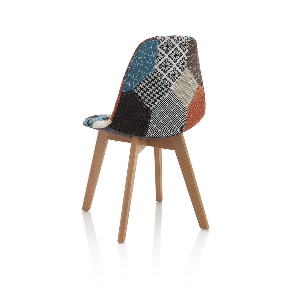 Set of 4 KARIMA patchwork chairs