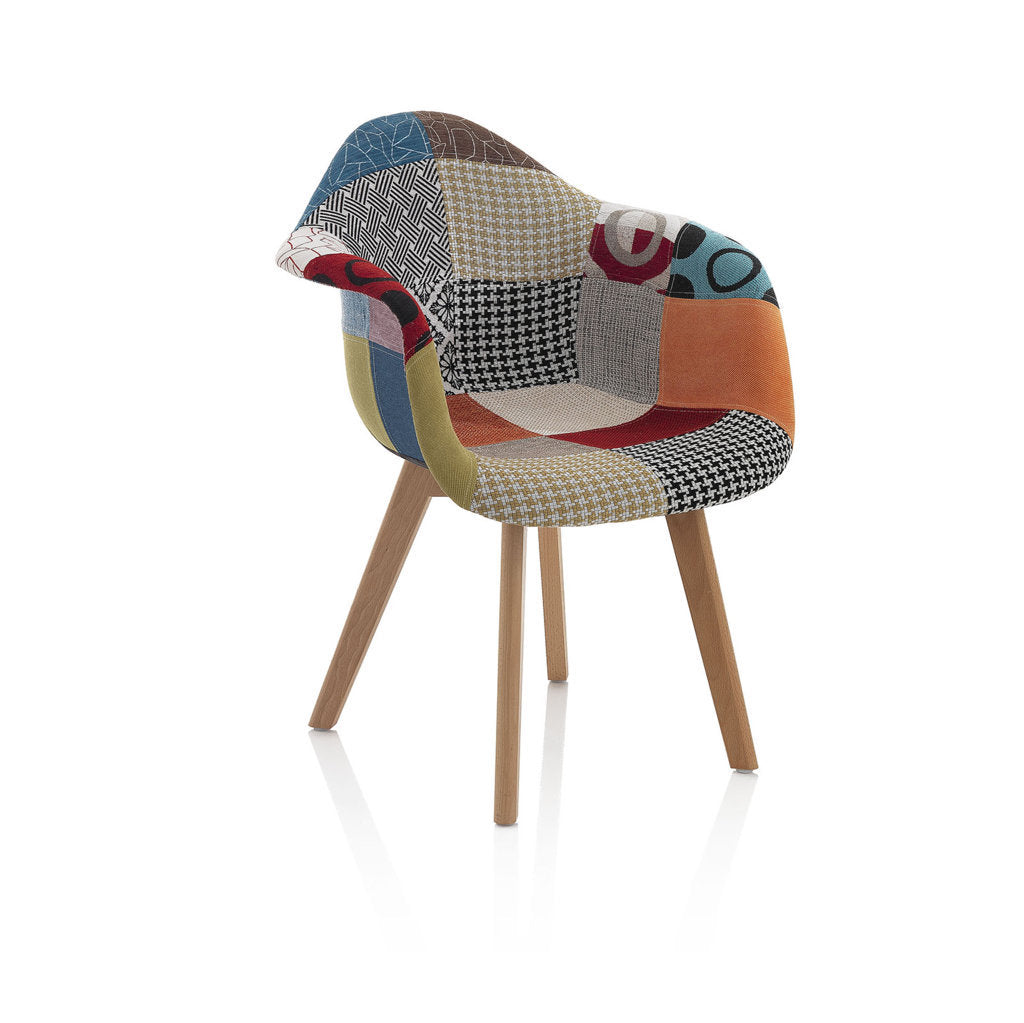 Set of 2 KARIMA patchwork armchairs