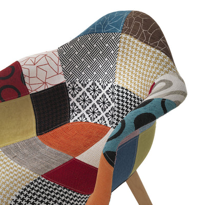 Set of 2 KARIMA patchwork armchairs