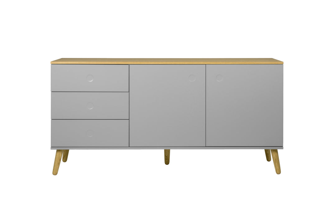 Buffet 2 ante/3 cassetti CASPER grigio chiaro