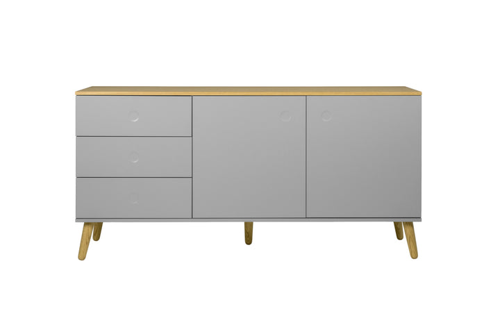 Buffet 2 ante/3 cassetti CASPER grigio chiaro
