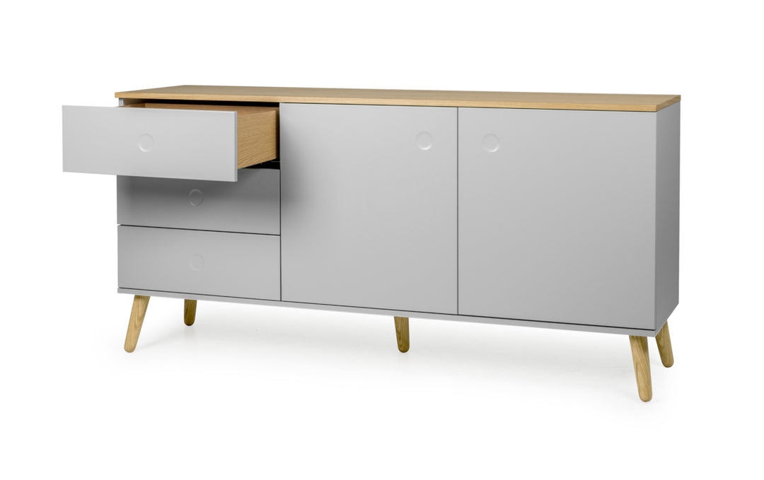 Buffet 2 ante/3 cassetti CASPER grigio chiaro