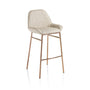 Set aus 2 MONTGOMERY-Hockern in Beige-Melange