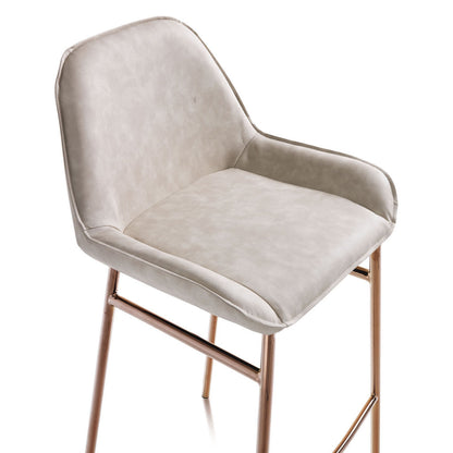 Set aus 2 MONTGOMERY-Hockern in Beige-Melange
