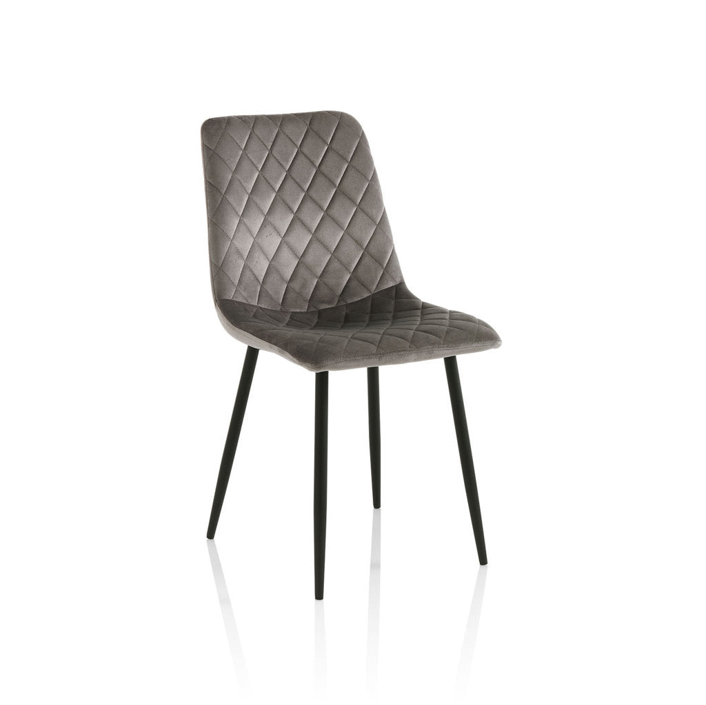 Set of 4 gray VALDINA chairs
