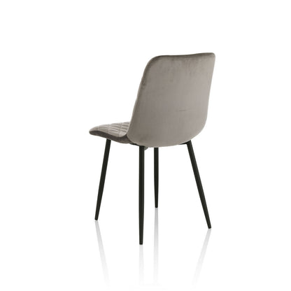 Set mit 4 grauen VALDINA-Stühlen