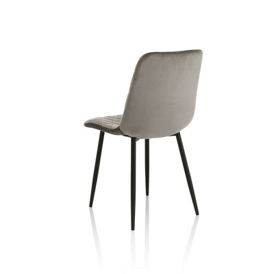 Set of 4 gray VALDINA chairs