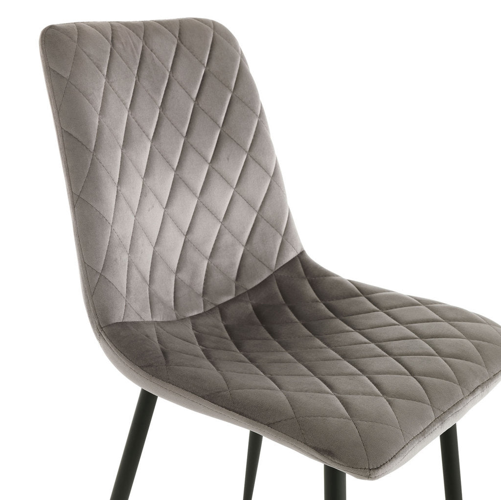 Set of 4 gray VALDINA chairs