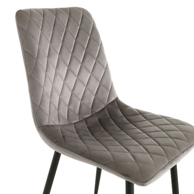Set of 4 gray VALDINA chairs