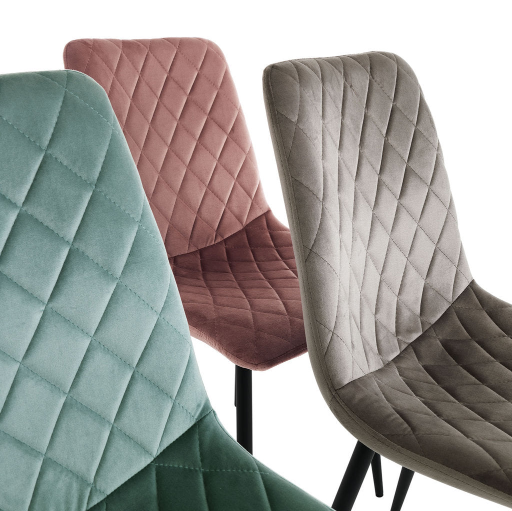 Set of 4 gray VALDINA chairs