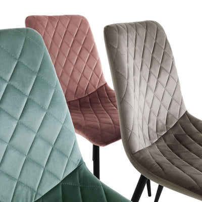 Set of 4 gray VALDINA chairs