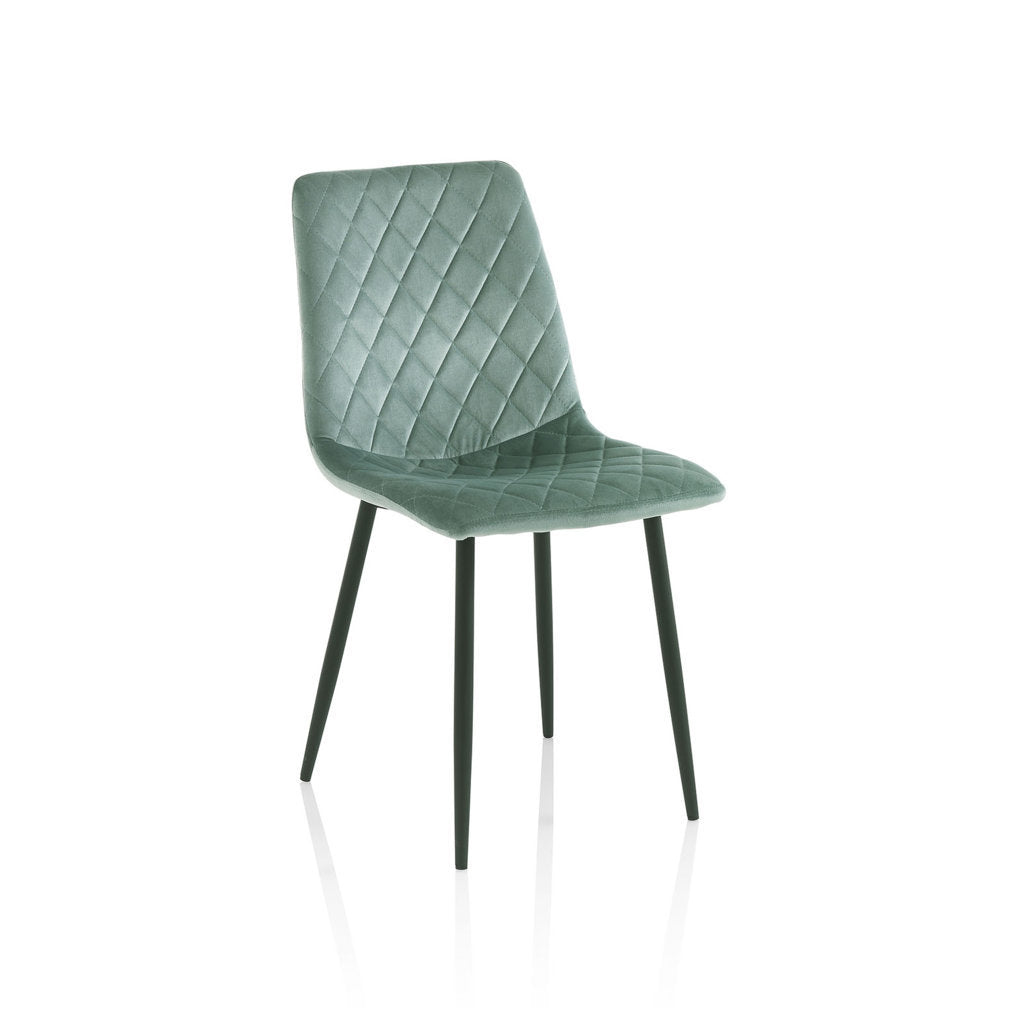 Set mit 4 VALDINA-Stühlen in Aquamarin