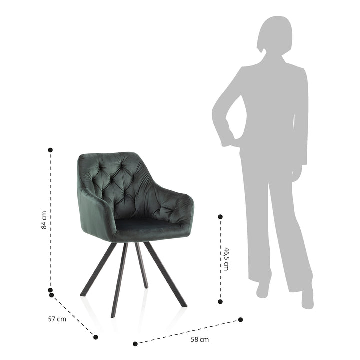 Set of 2 WRAP college green armchairs