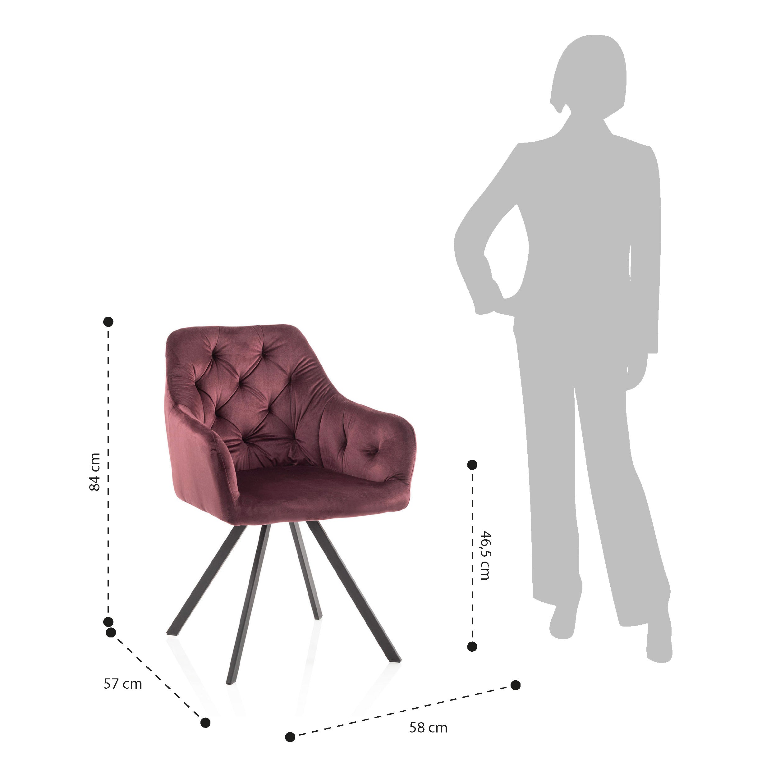 Set mit 2 WRAP-Merlot-Sesseln
