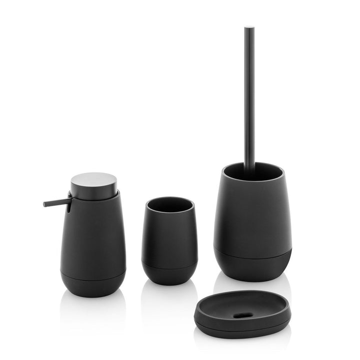 VOGUE black 4-piece bathroom set