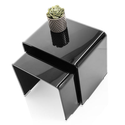 Set of 2 coffee tables DOBLE black