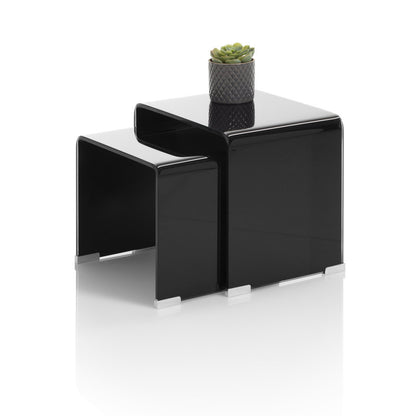 Set 2 tavolini DOBLE black