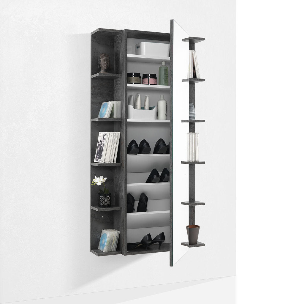 EFFE oxide shoe rack/shelf with mirror