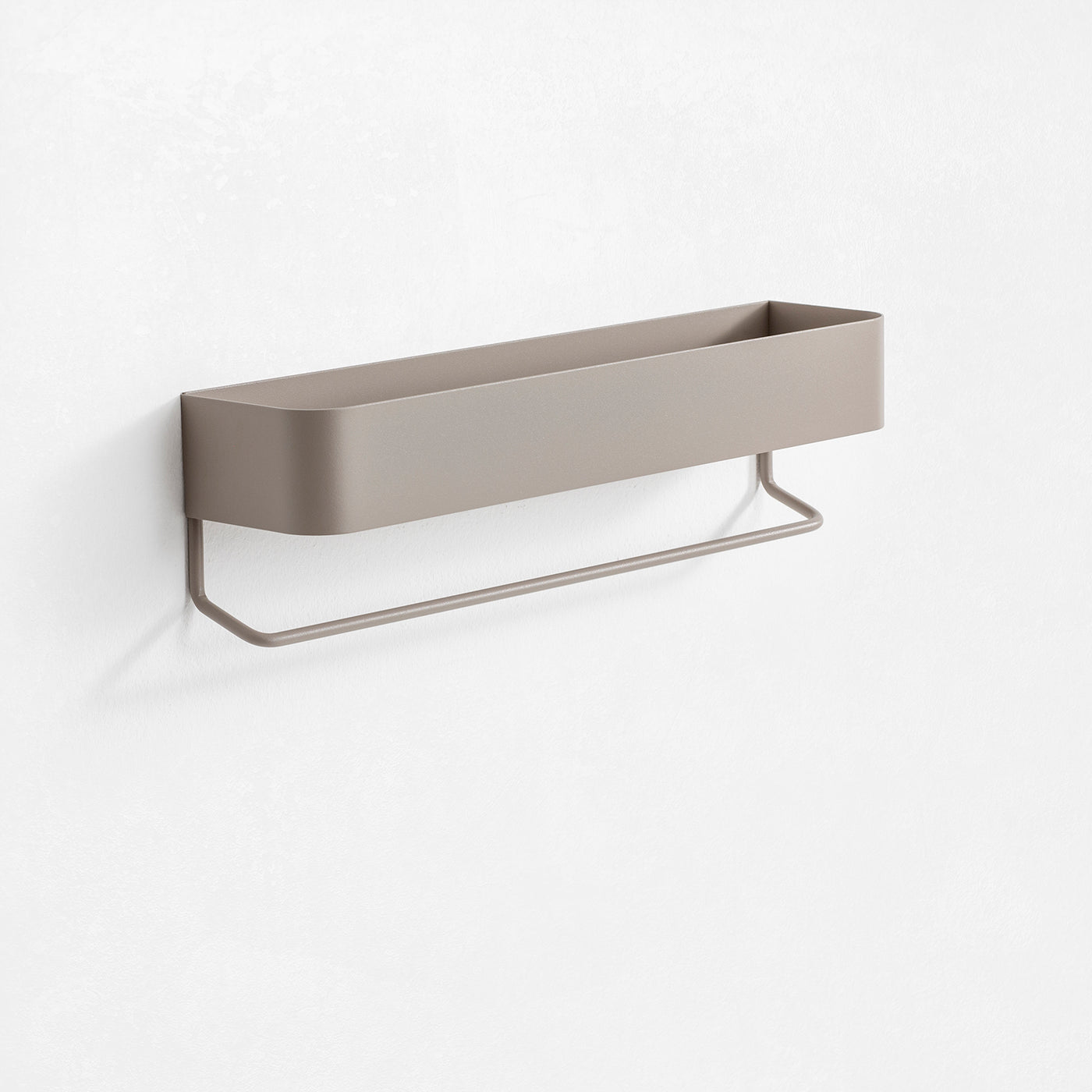 Light gray NINA shelf for objects