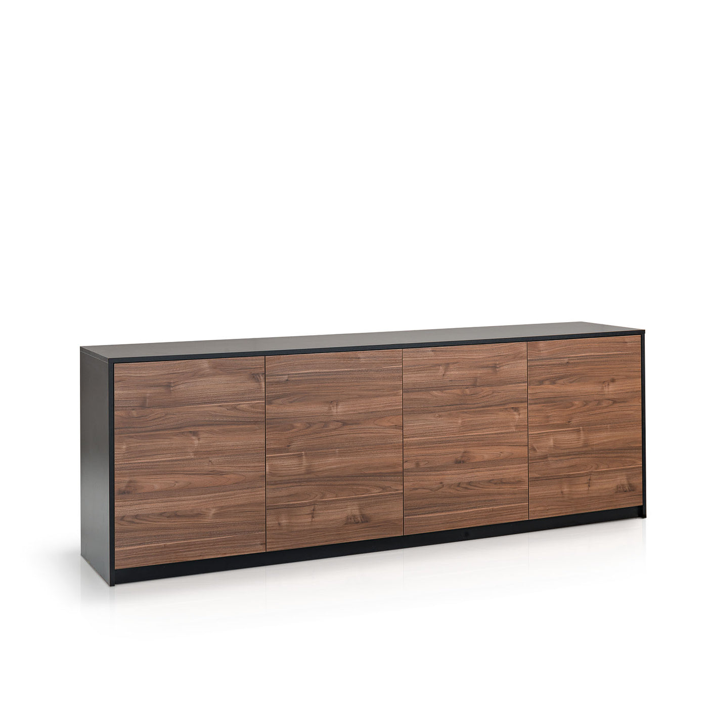 Sideboard 4 doors MILANO black/walnut