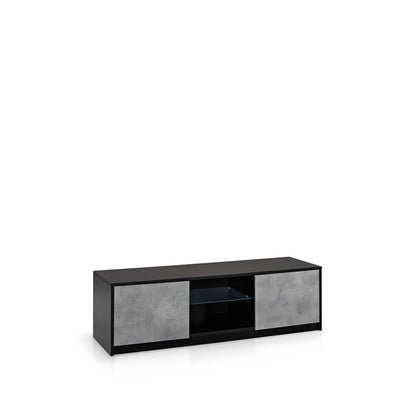 Porta TV TUX nero/cemento