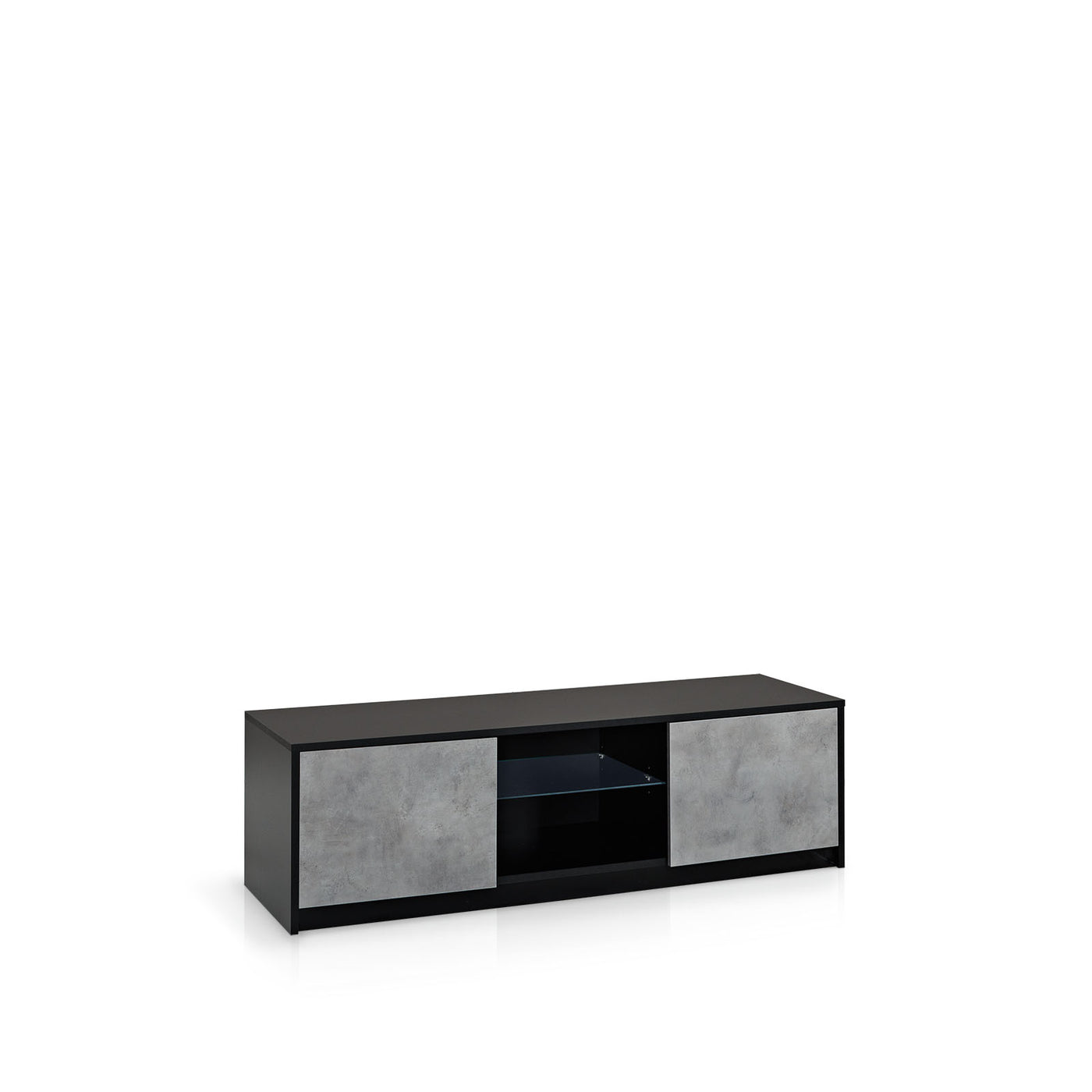 Porta TV TUX nero/cemento