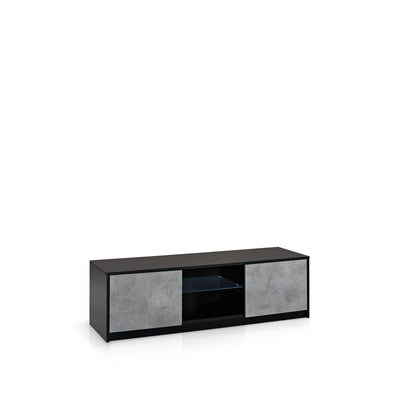 Porta TV TUX nero/cemento