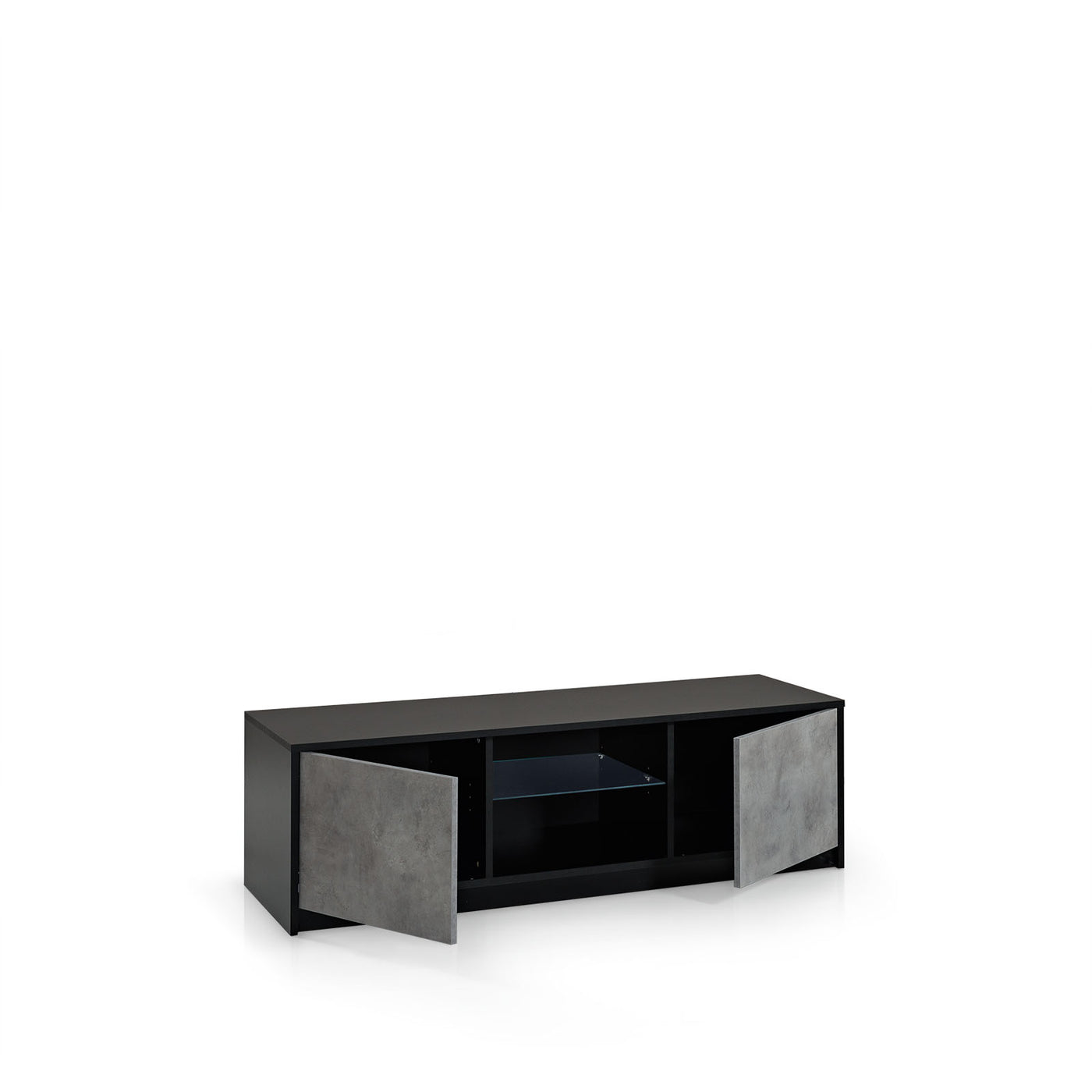 Porta TV TUX nero/cemento