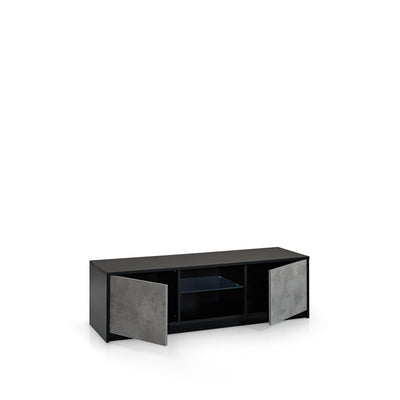 Porta TV TUX nero/cemento
