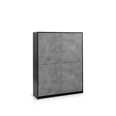Credenza alta TUX nero/cemento