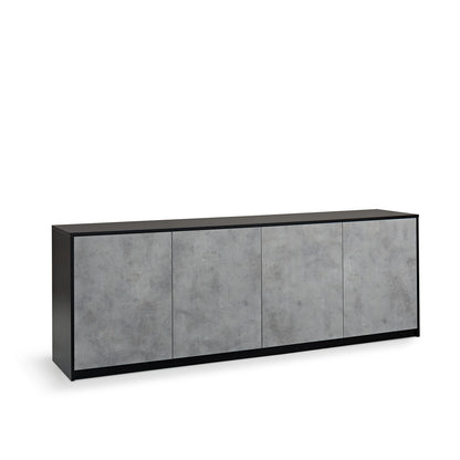 Buffet 4 doors TUX black/cement