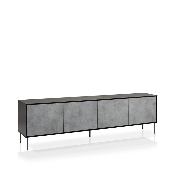 Buffet 4 ante TUX-S nero/cemento