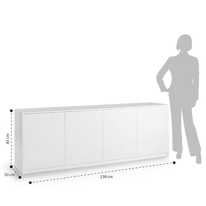 White PANAREA 4-door buffet