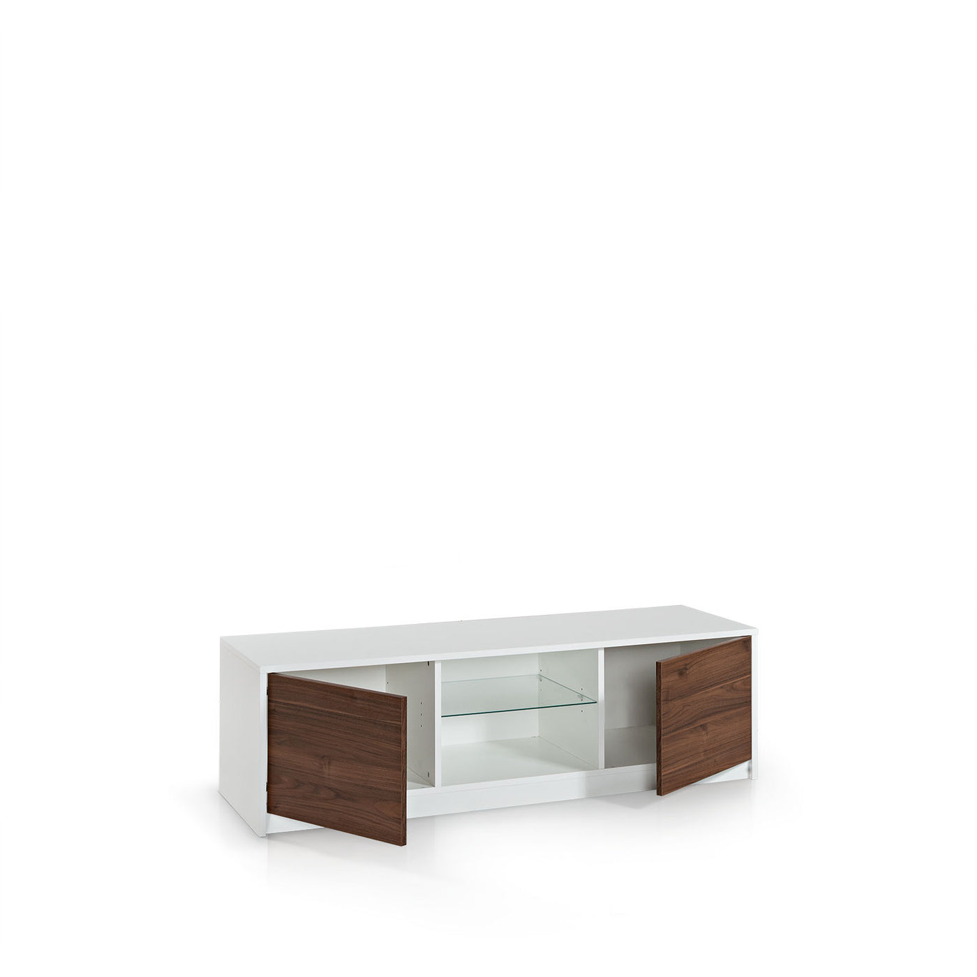 MAINZ white/walnut TV stand