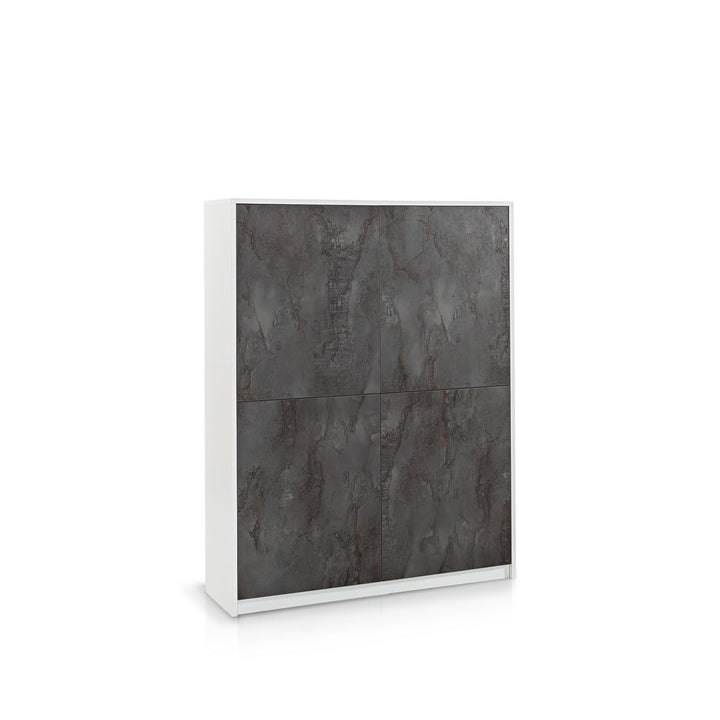 Credenza alta BLOIS bianco/ossido