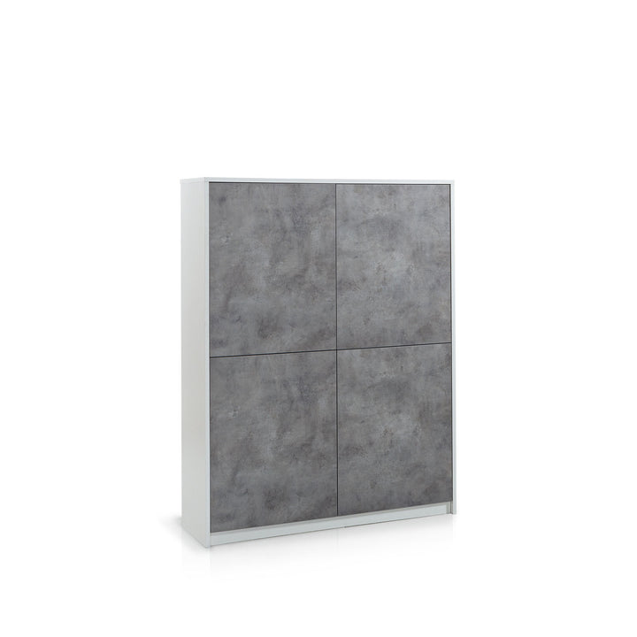 Credenza alta SKEE bianco/cemento